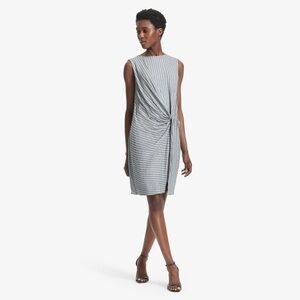 M.M. Lafleur The Tara Dress Coastal Jersey Galaxy Blue White Stripe